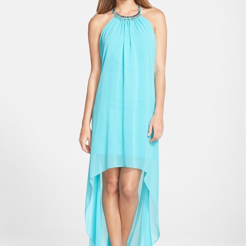 Laundry by Shelli Segal Embellished Chiffon Gown